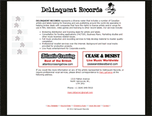 Tablet Screenshot of delinquentrecords.com